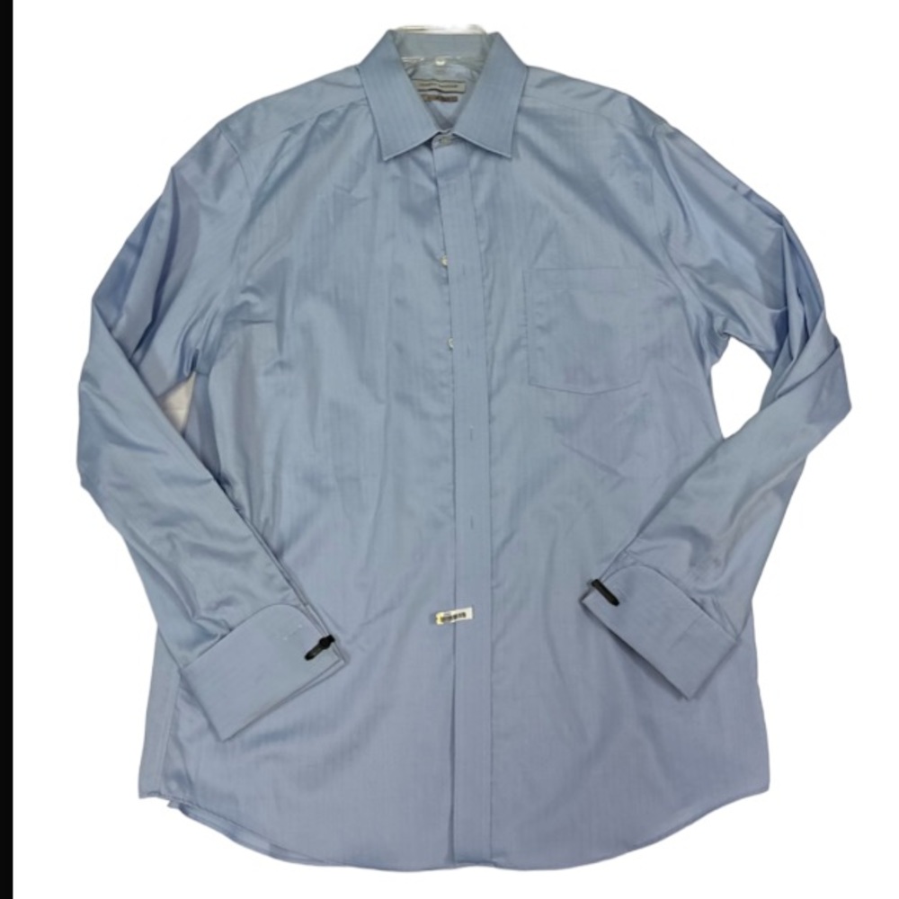 Joseph Abboud Blue Men’s Button Down Dress Shirt Slim Fit 16 1/2 | 34/35